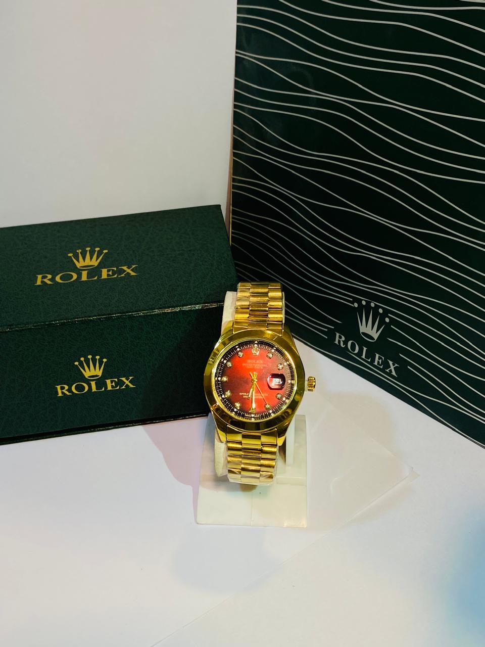 Rolex Date Just premium Golden colour Red Dial