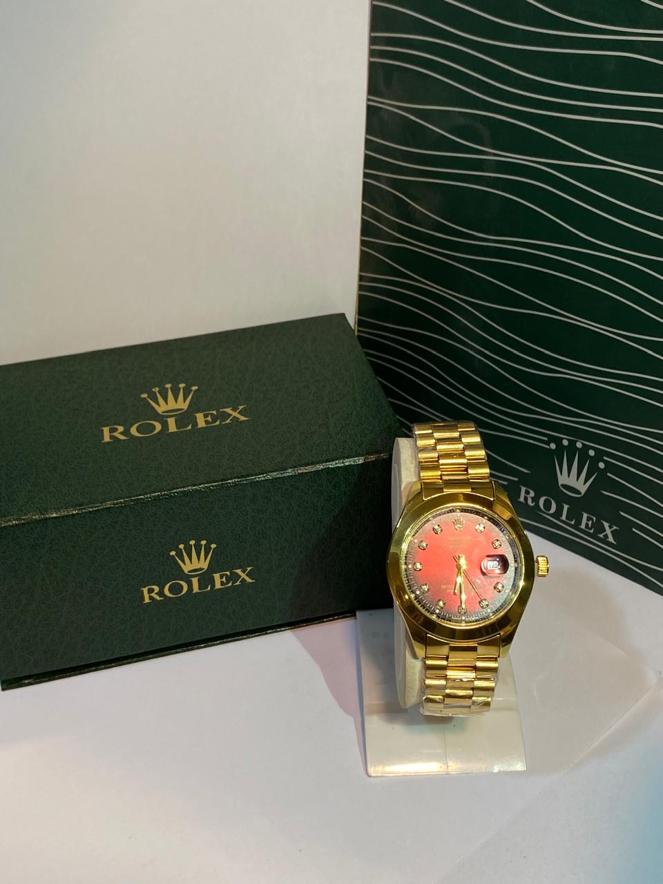 Rolex Date Just premium Golden colour Red Dial