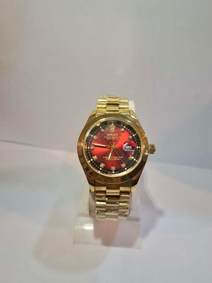Rolex Date Just premium Golden colour Red Dial