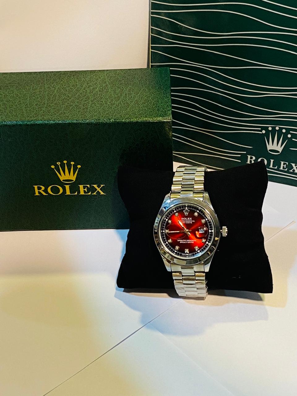 Rolex Date Just premium Silver colour Red Dial