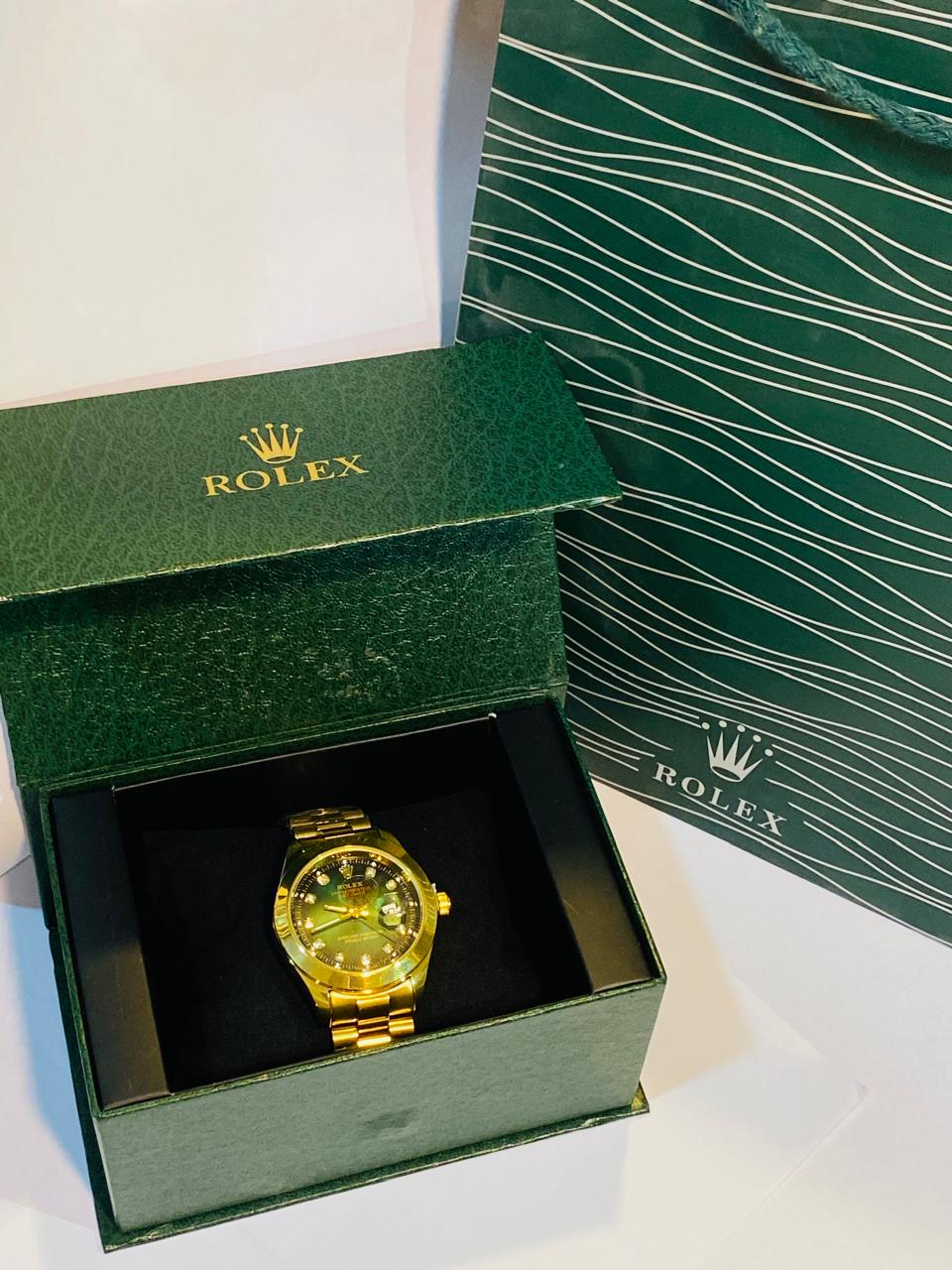 Rolex Date Just premium Golden colour Green Dial