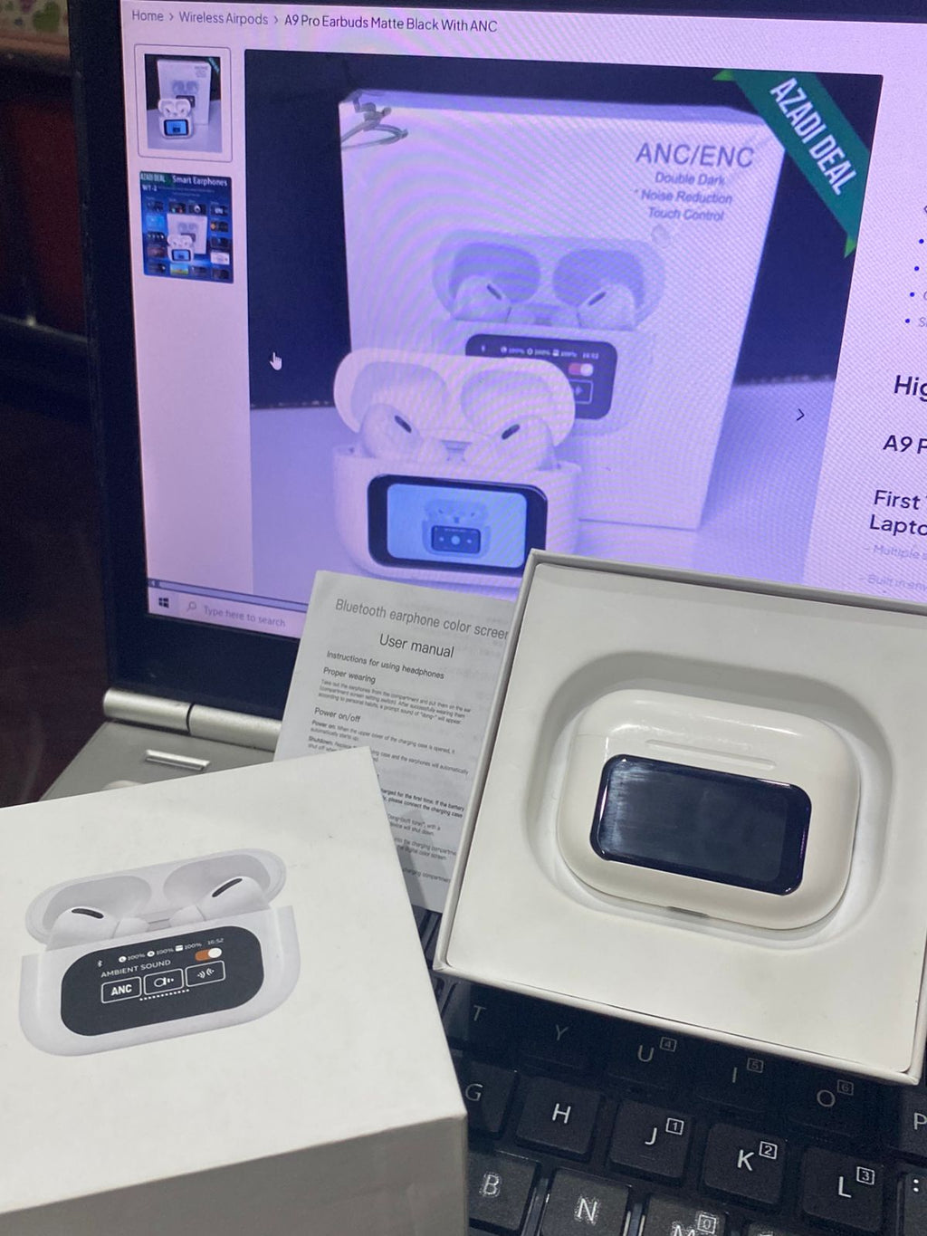 A9 Pro Earbuds with ANC & LED Display