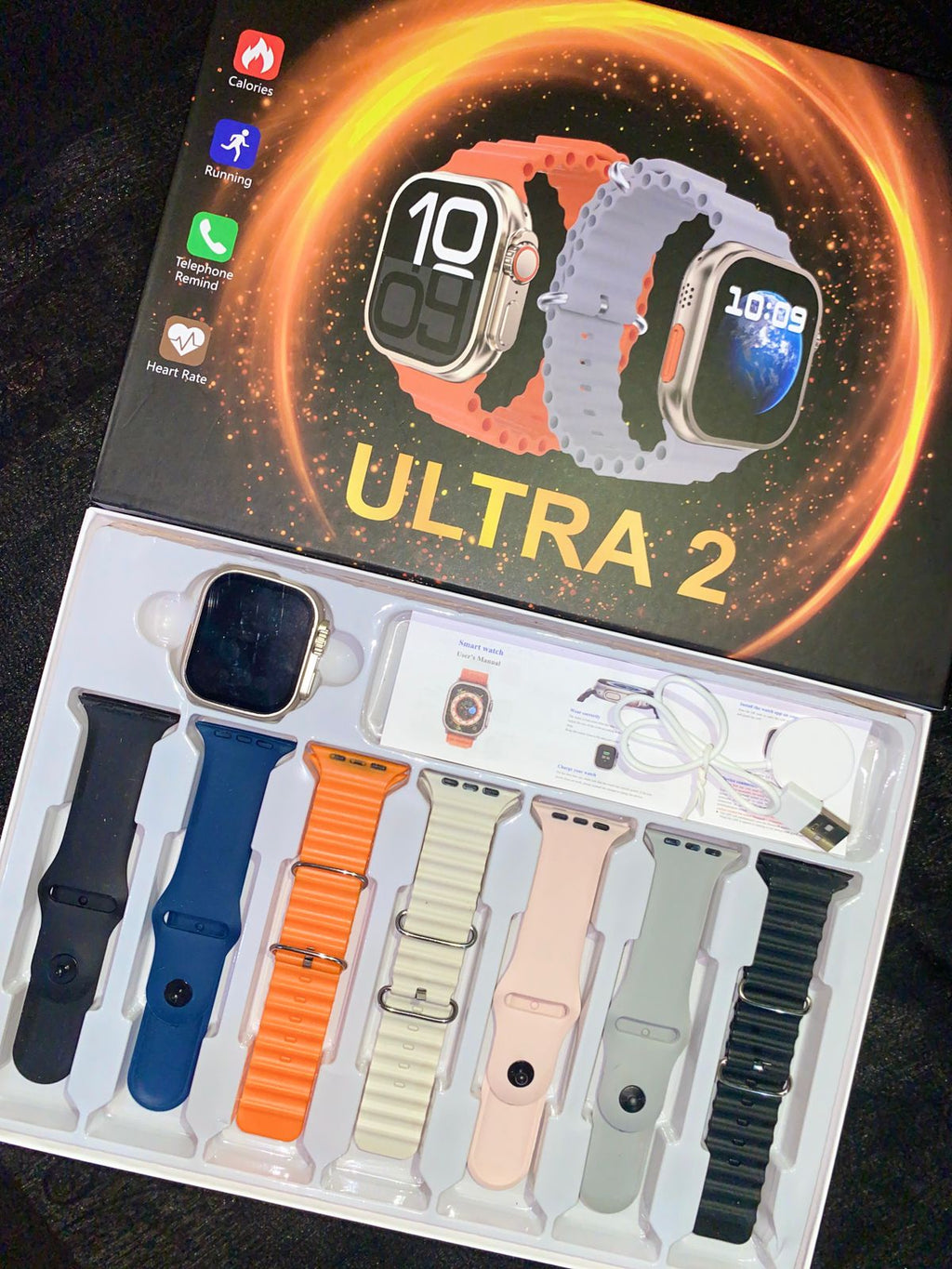 Ultra 2 Smart Watch Set with 7 straps