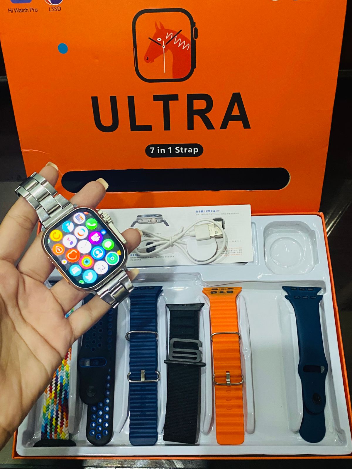 Hi Watch Pro Ultra Smartwatch – 7-in-1 Strap Bundle