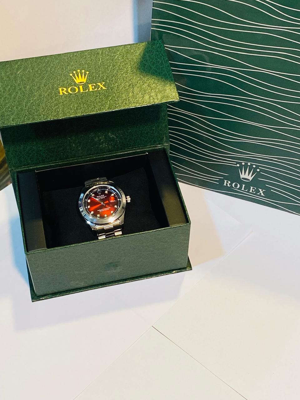 Rolex Date Just premium Silver colour Red Dial