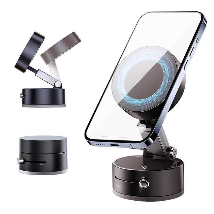 Magnetic 360 Degree Vacuum Suction Cup GPS Stand Mobile Phone Holder