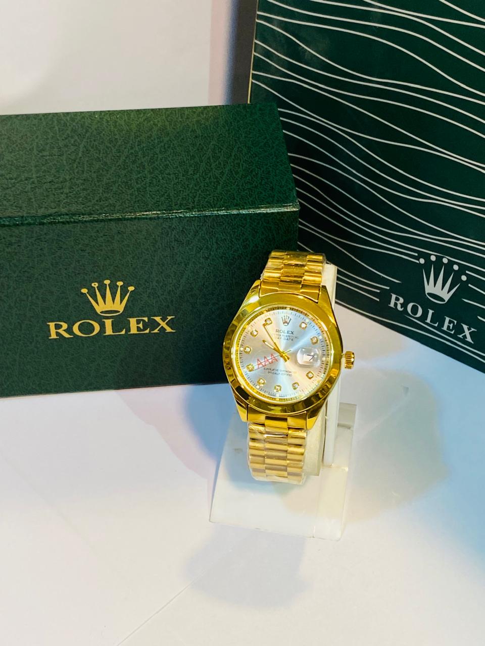 Rolex Date Just premium Golden colour Silver Dial