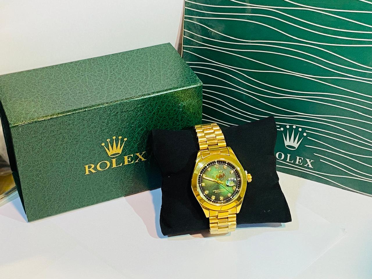 Rolex Date Just premium Golden colour Green Dial