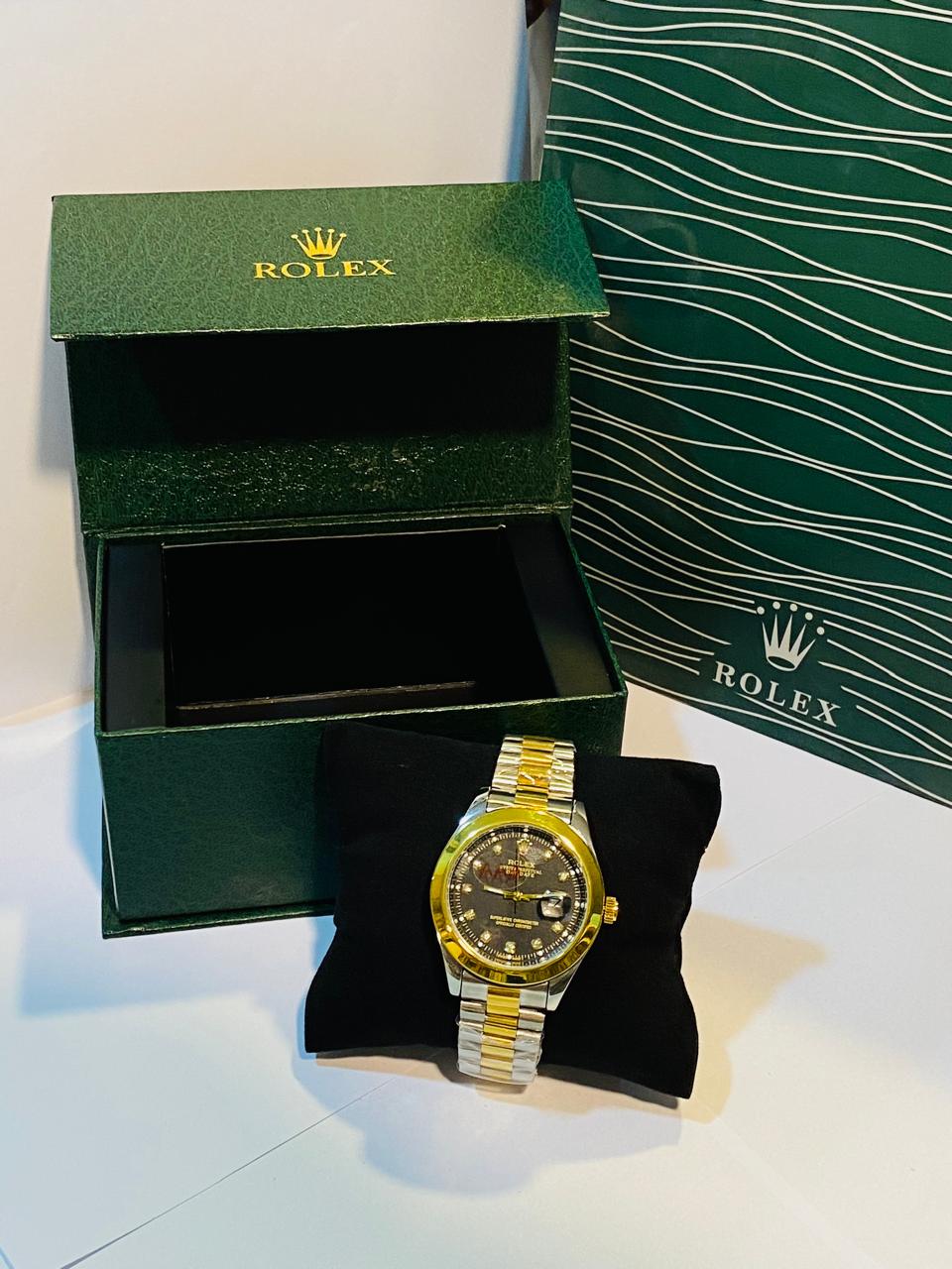 Rolex Date Just premium Golden-silver colour Black Dial