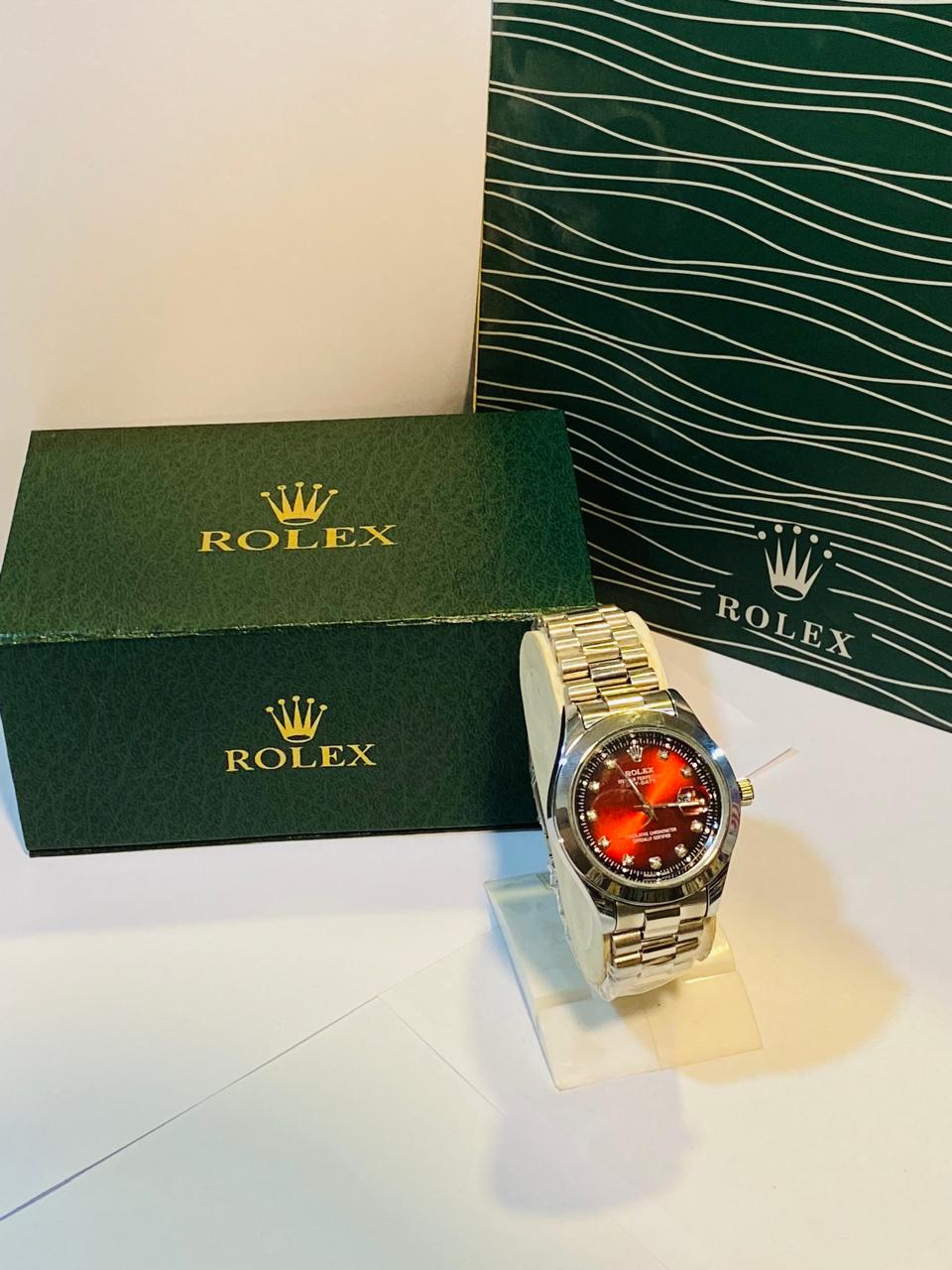 Rolex Date Just premium Silver colour Red Dial
