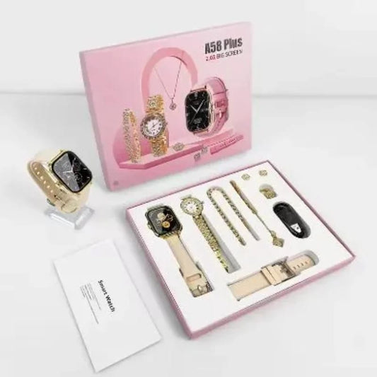 A58 Plus Smart Watch | Watch For Girl | Fitness Tracker, Blood Pressure Monitor Smart Watch
