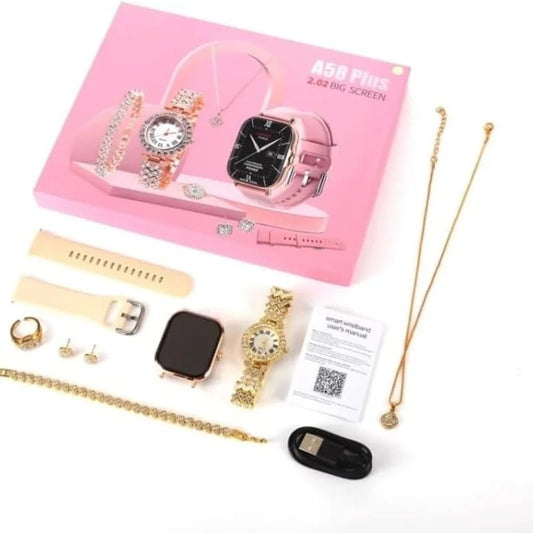 A58 Plus Smart Watch | Watch For Girl | Fitness Tracker, Blood Pressure Monitor Smart Watch
